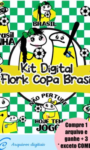 462- Combo Kit Digital Pack Flork Brasil Copa Qatar Torcedor