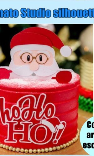 483- Arquivo de Corte Topo de Bolo de Papai Noel
