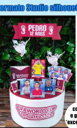 499- Arquivo de Corte Topo de Bolo Copa Brasil Futebol