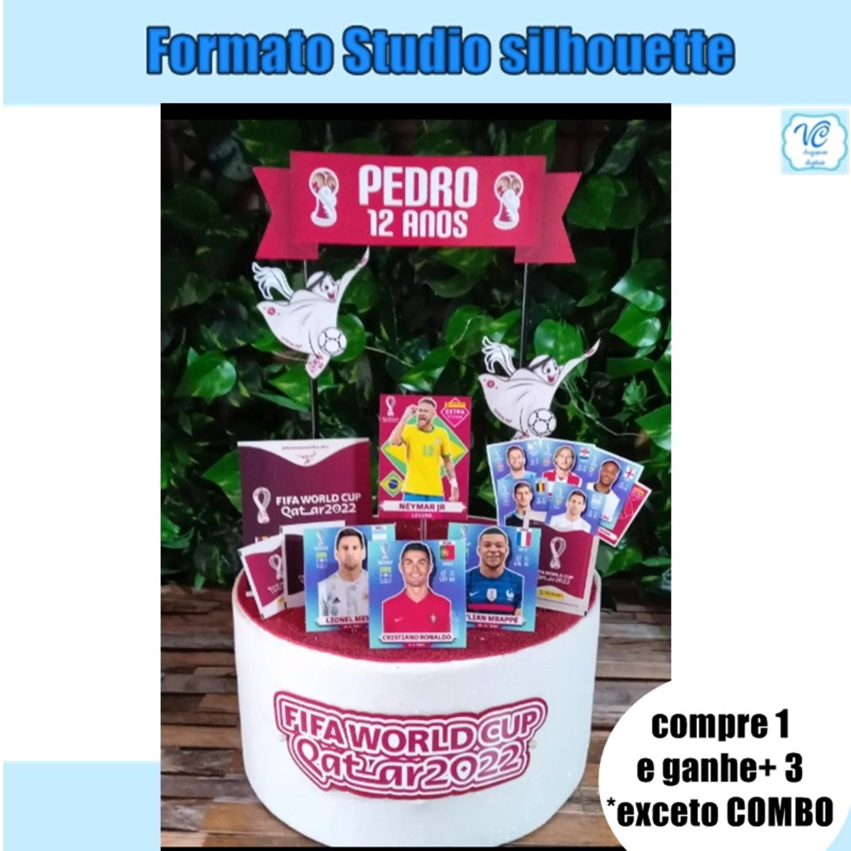 499- Arquivo de Corte Topo de Bolo Copa Brasil Futebol
