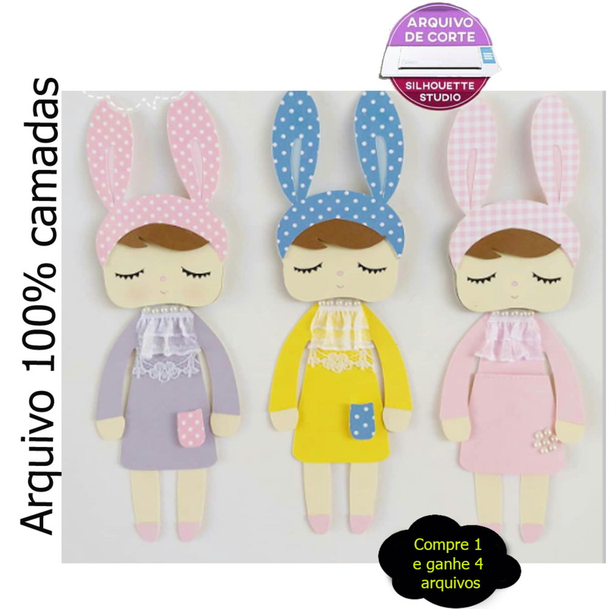 577- Arquivo de corte bonecas metoo doll em camadas