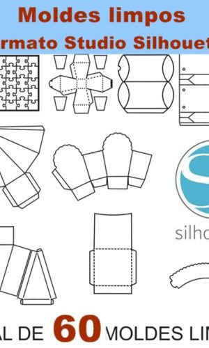 60 Moldes Limpos SILHOUETTE- Arquivo de Corte