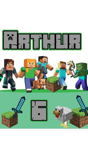 672 - Arquivo Digital Topo de Bolo Minecraft