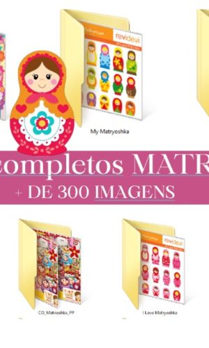 7 Kits Arquivo Digital de Corte Boneca Matrioska