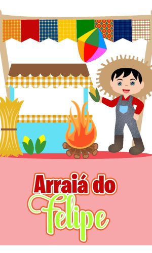 749 - Arquivo Digital Topo de Bolo Arraiá Menino Camadinhas