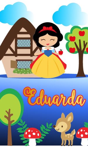 801 - Arquivo Digit Topo de Bolo Branca de Neve Cute Camadas