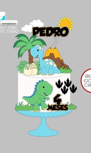84 - Arquivo Topo de Bolo Dinossauro