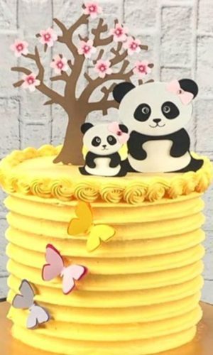 87 Arquivo de corte -topo de bolo Panda camadas