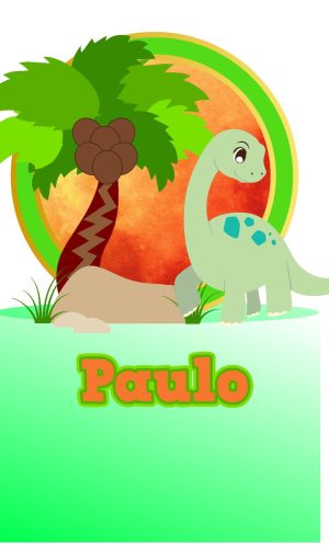 Topo de Bolo Dinossauro - Arquivo Digital #956
