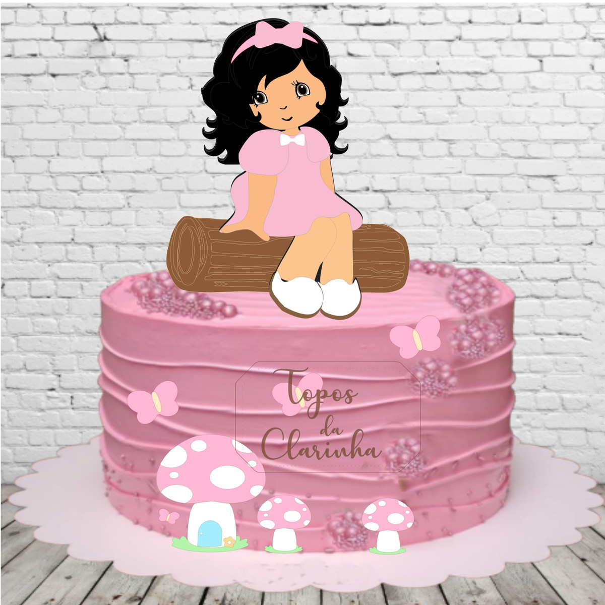 Arquivo Corte topo de bolo menina camadas.