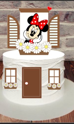 Arquivo de Corte topo de bolo minnie camada