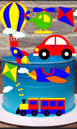 Arquivo de Corte topo de bolo brinquedos camadas.