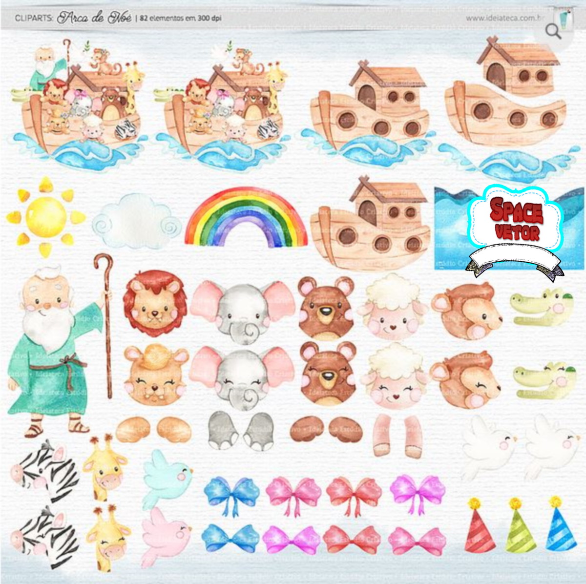 Arca de Noe Aquarela Compre 1 Leve 2 Kit Digital Reef: 735
