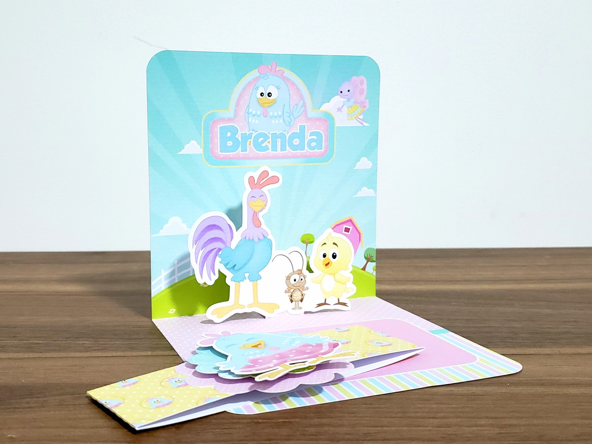 ARQUIRVO DE CORTE- CONVITES - POP-UP- GALINHA PINTADINHA