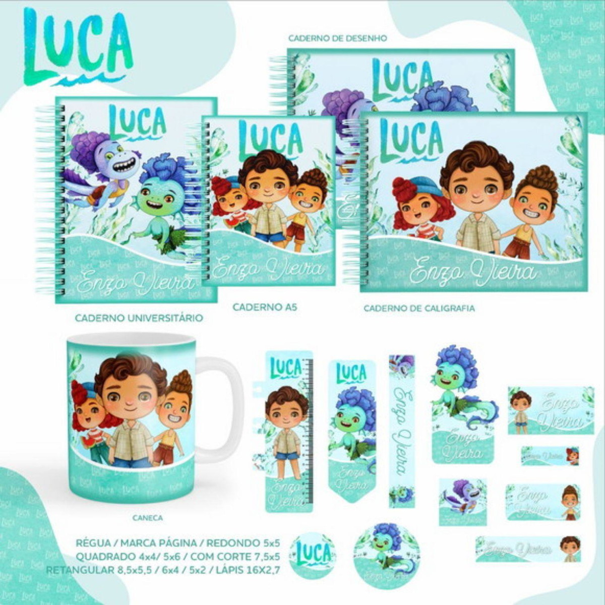 Arquivo Combo Volta as Aulas Luca Aquarelado PDF PNG