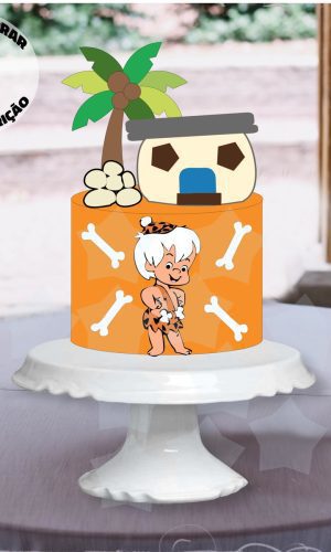 Arquivo Corte Camadas Topo Bolo Flintstones BamBam