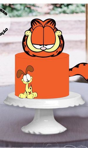 Arquivo Corte Camadas Topo Bolo Garfield