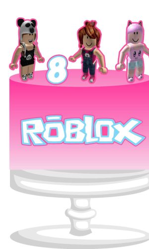 ARQUIVO CORTE DIGITAL TOPO DE BOLO ROBLOX MENINA