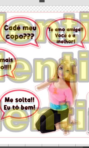 Arquivo Corte - Topo de bolo Barbie Bebada 1