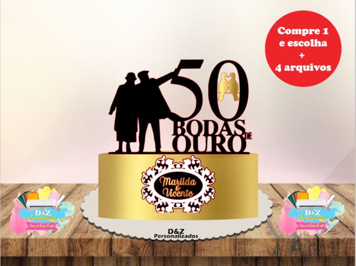 Arquivo Corte - Topo Bodas de Ouro-cod-944