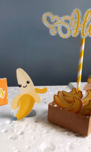 Arquivo corte topo bolo banana