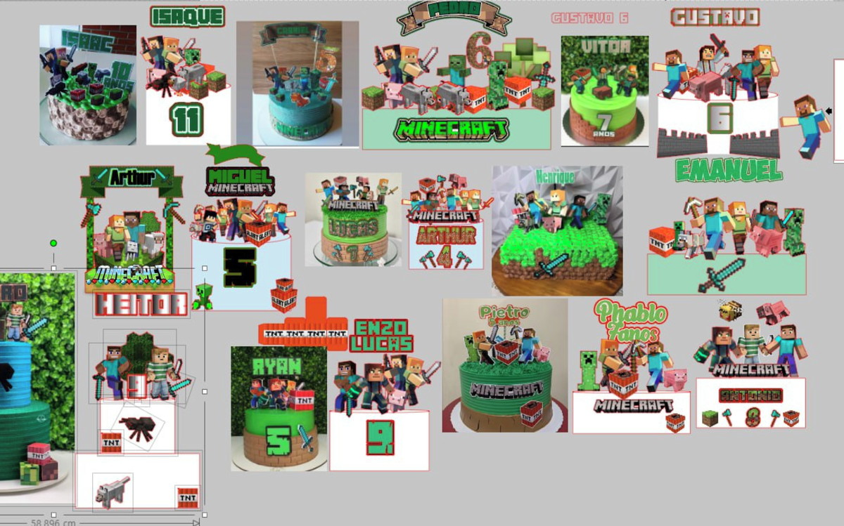 Arquivo Corte - Topo Combo Minecraft-studio