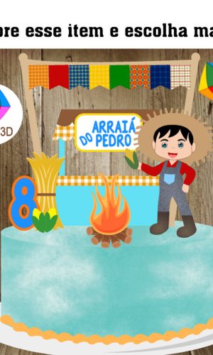 Arquivo Corte: Topo de Bolo Arraiá Menino 013