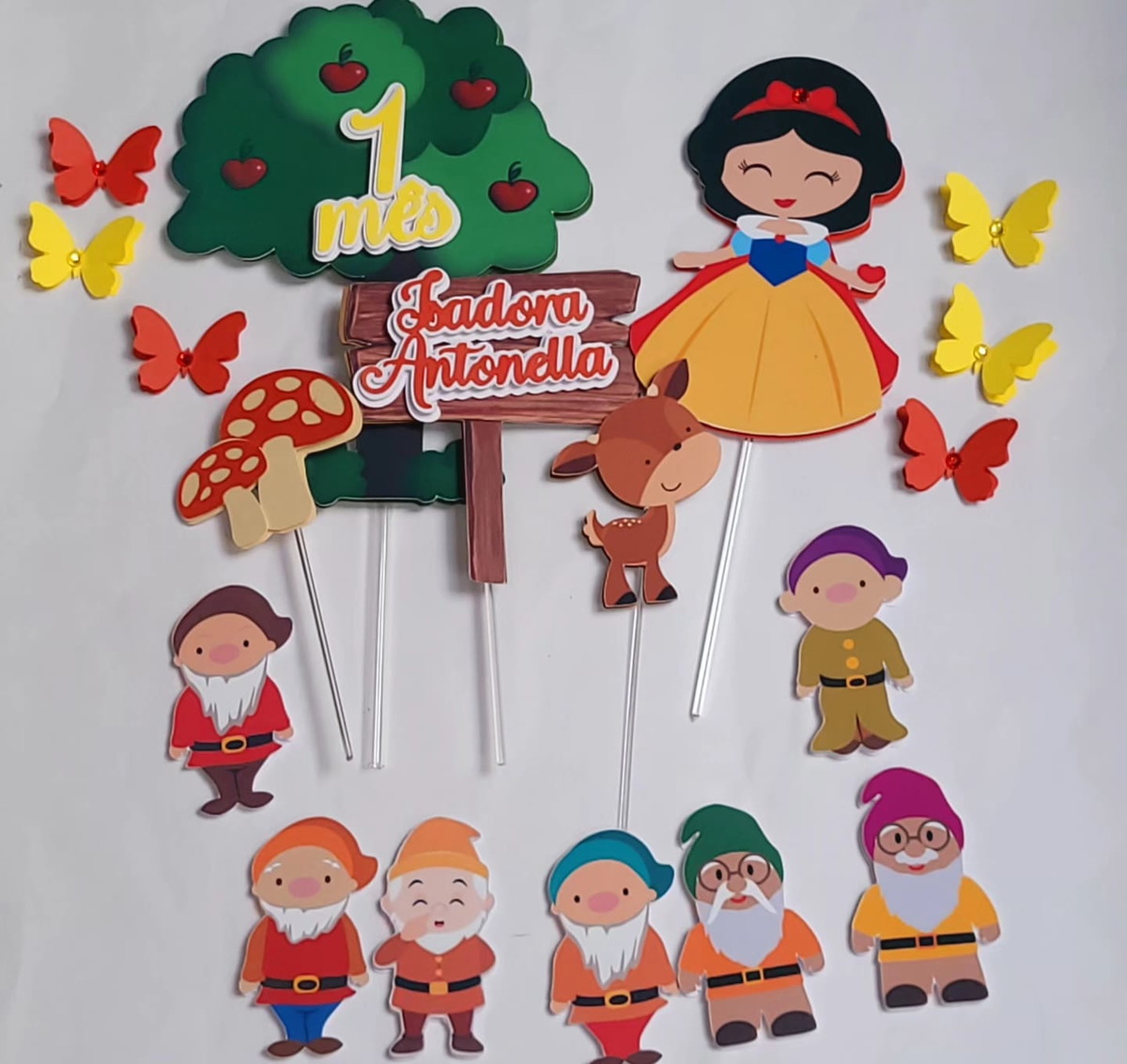 Arquivo Corte Topo de Bolo Branca de Neve Cute - Imagem 2