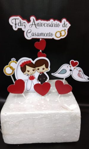 Arquivo Topo de Bolo Casamento + 4 Arquivos a Sua Escolha