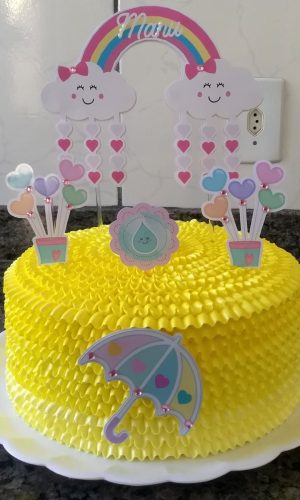 Arquivo Corte - Topo de bolo -Chuva de amor -STUDIO