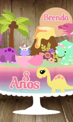 Arquivo Corte: Topo de Bolo Dinossauro 012