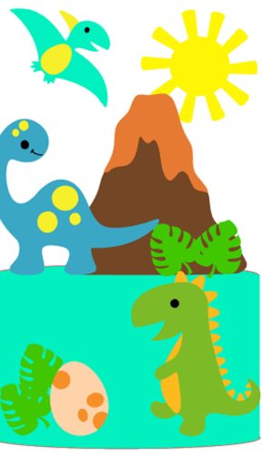 Arquivo Corte: Topo de Bolo Dinossauro 014