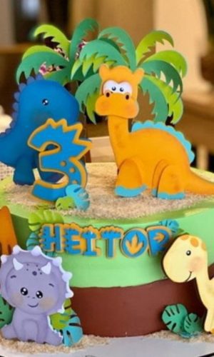 Arquivo corte Topo de Bolo Dinossauro CAMADAS STUDIO, #2021