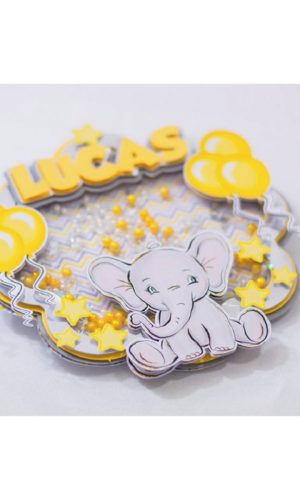 Arquivo Topo de Bolo Elefante + 4 Arquivos a Sua Escolha