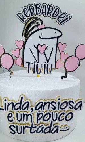 Arquivo Corte Topo de Bolo Flork Linda Surtada Studio e Svg