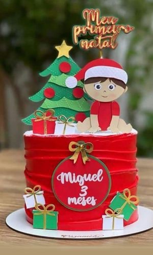 Arquivo Corte: Topo de Bolo Meu 1º Natal Menino Baby 097