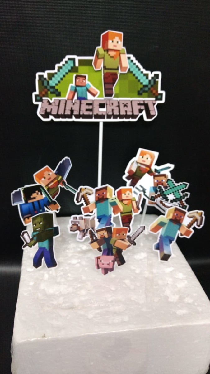Arquivo Corte Topo de Bolo Minecraft