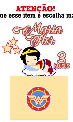 Arquivo Corte: Topo de Bolo Mulher Maravilha 001