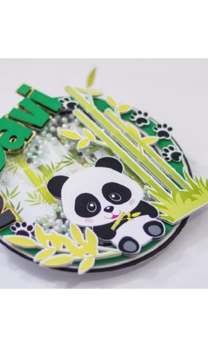 Arquivo Corte Topo de Bolo Panda + 4 Arquivos a Sua Escolha