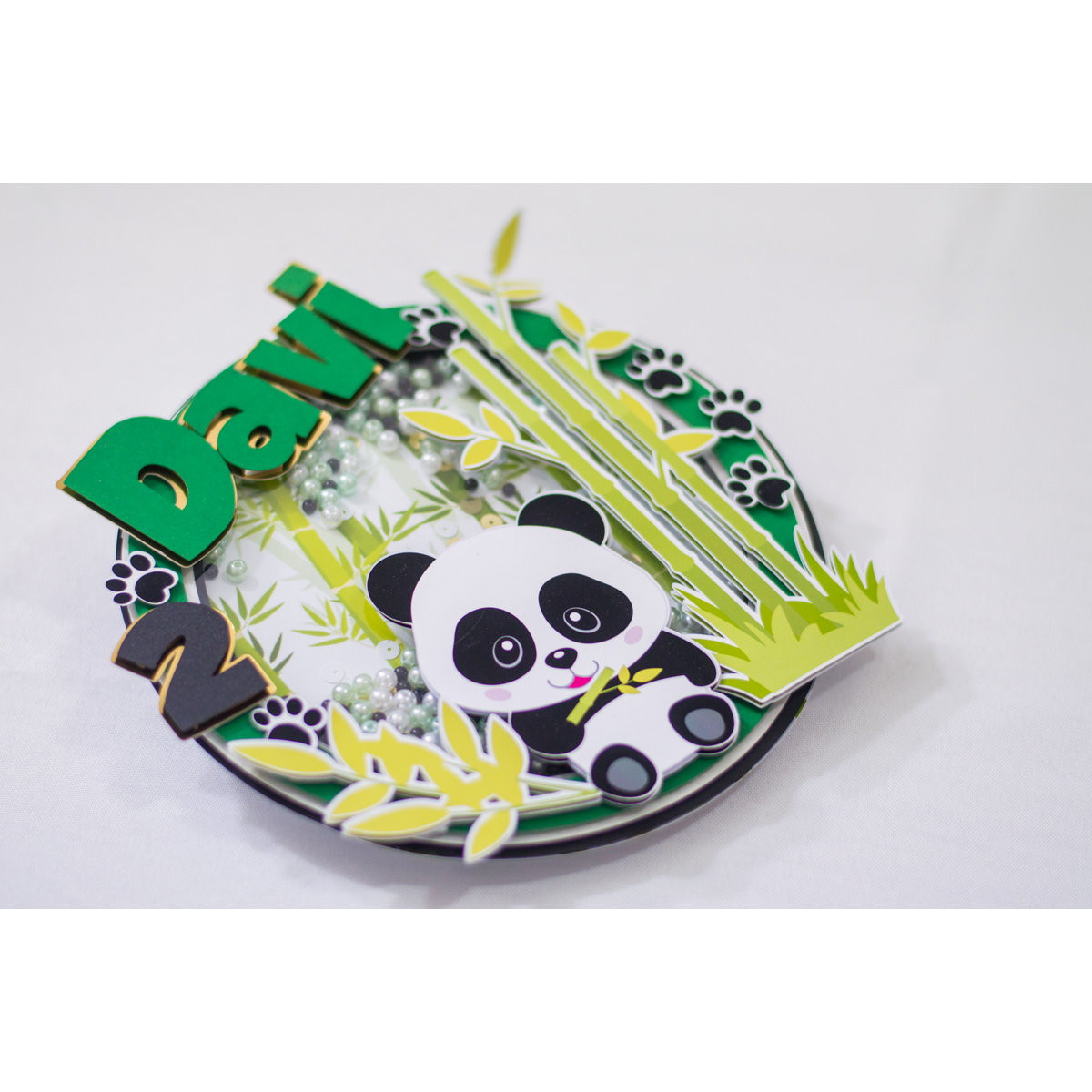 Arquivo corte Topo de bolo Panda SHAKER STUDIO,PDF COD:038