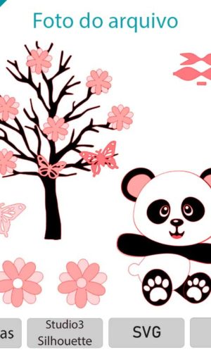 ARQUIVO corte Topo de bolo Pandinha, Panda +1 tema do site