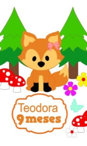 Arquivo Topo de Bolo Raposinha + 4 Arquivos a Sua Escolha