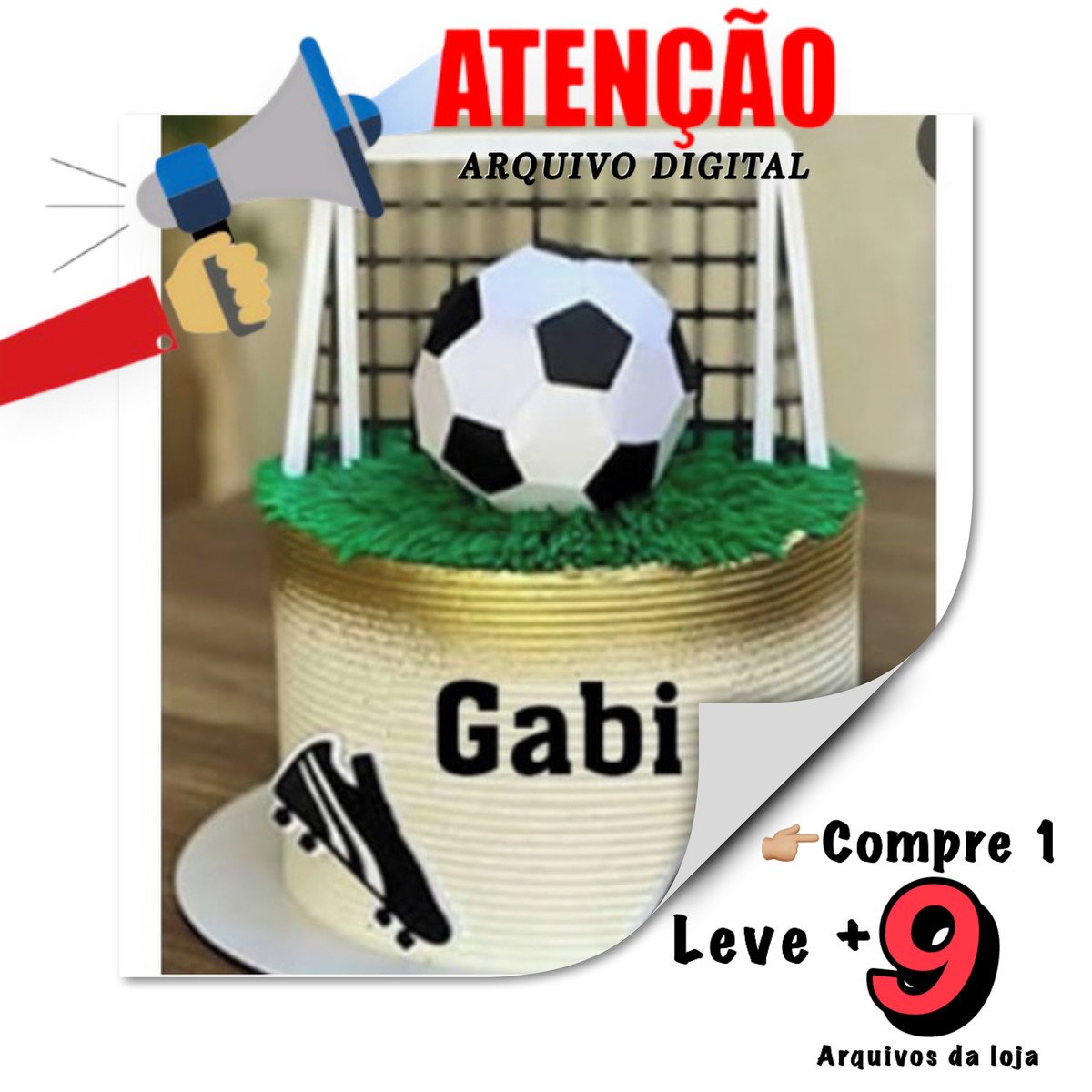 Arquivo Corte Topo de Bolo - Topo de Bolo Futebol