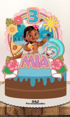 Arquivo Corte - Topo Moana Baby Shaker( Camadas)-cod.1005