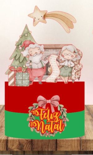 Arquivo Corte - Topo Natal Aquarelado-COD.219
