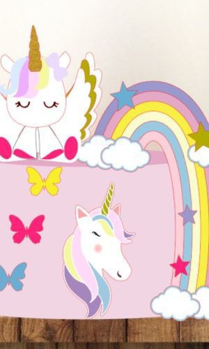 Arquivo Corte - Topo Unicornio Camadas 2 -COD-333