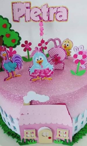 Arquivo d Corte - Topo de Bolo Galinha Pintadinha2