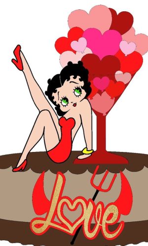 Kit com 5 arquivos de corte 01-BETTY BOOP TOPO CAMADAS