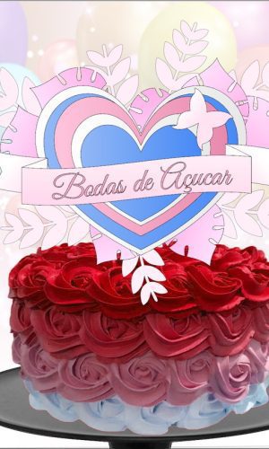 Kit com 5 arquivos de corte 02-BODAS DE AÇUCAR 100% CAMADAS
