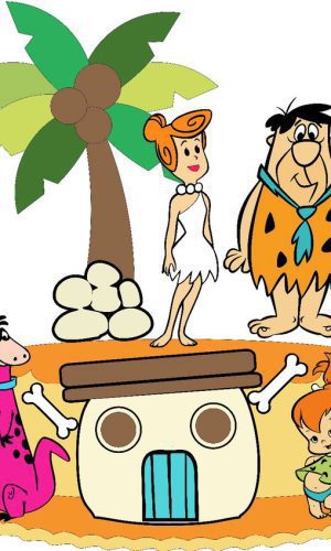 Kit com 5 arquivos de corte:02-FLINTSTONES TOPO (CAMADAS)